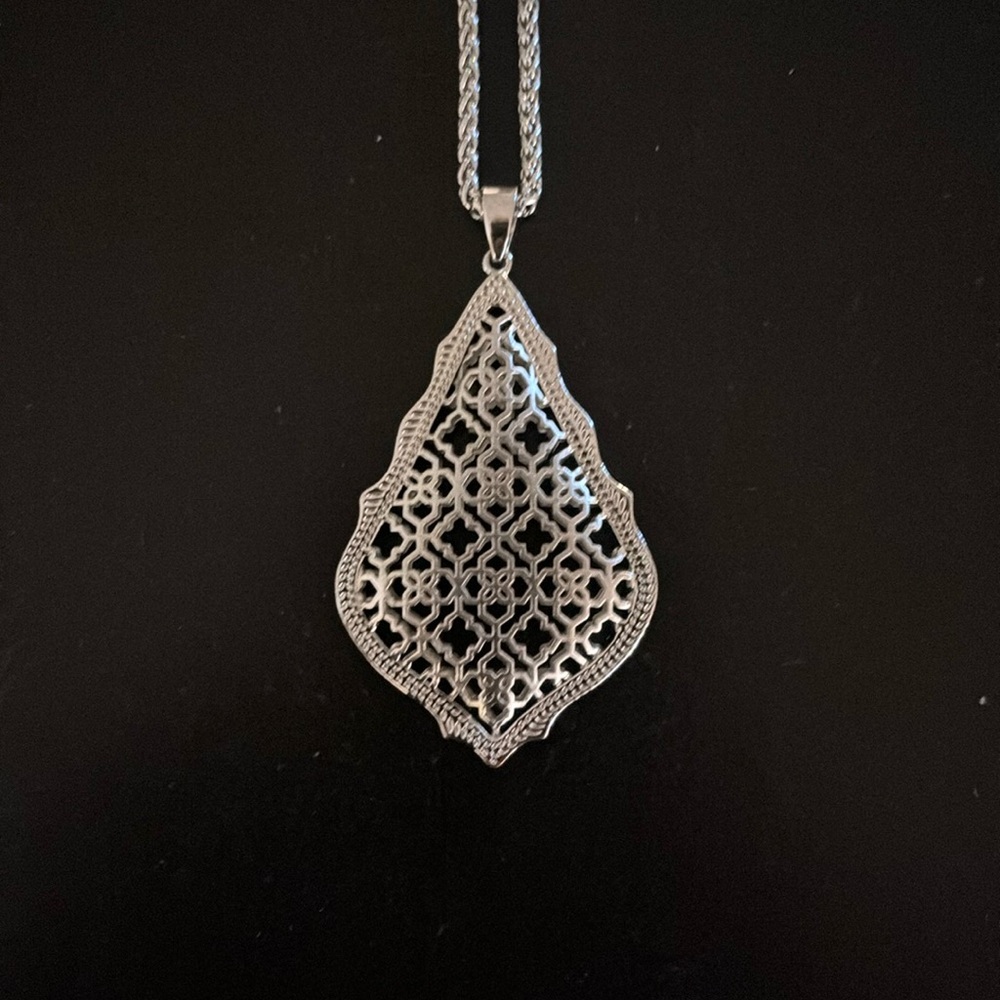Kendra Scott Aiden Necklace Silver Filigree